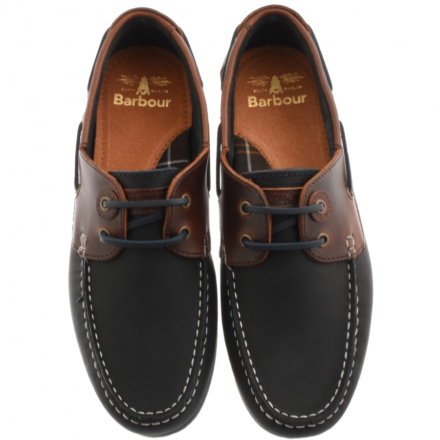 Alternative Image for ProductBarbour Leather Capstan Deck Shoes Navy3